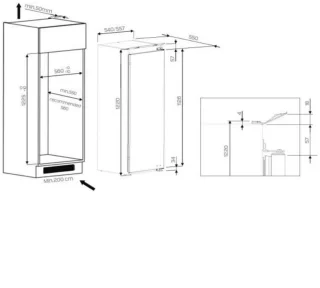 Whirlpool ARG8502 Inbouwkoelkast