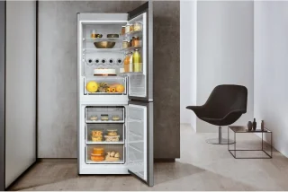 Whirlpool W5 721E OX Koel-vriescombinatie Grijs
