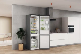 Whirlpool W7X 92O OX H Koelkast Vrijstaand 367L Grijs