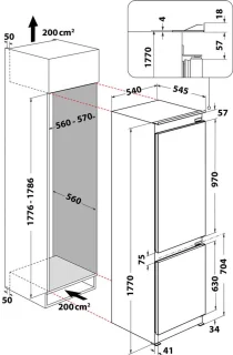 Whirlpool WHC18 T514 Inbouwkoelkast