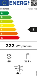 Whirlpool WHC20T352 Koel-Vriescombinatie