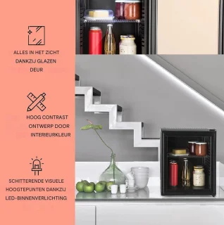 White-label Mini Koelkast Zwart