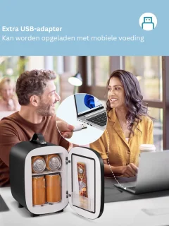 White-Label Mini Koelkast Zwart