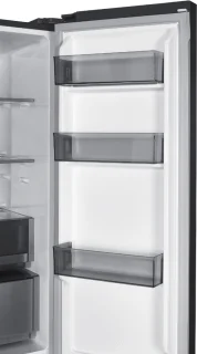 Wiggo WR-MD19E(DX) Amerikaanse Koelkast 505L Zwart RVS