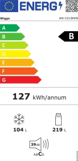 Wiggo WR‑CD18NFB(X) Koel‑vriescombinatie