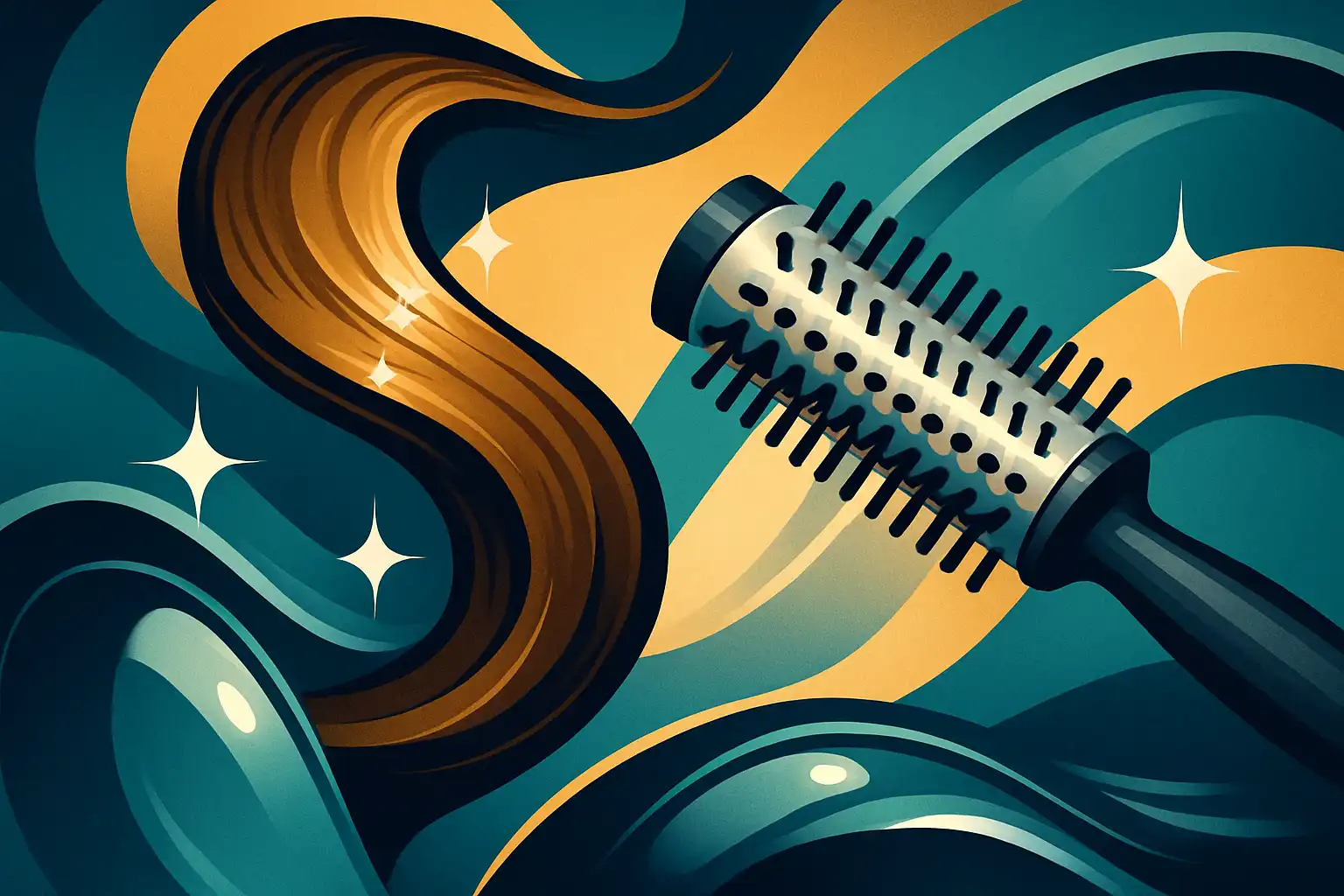 De wetenschap achter glans: hoe je met een krulborstel spiegelend haar krijgt