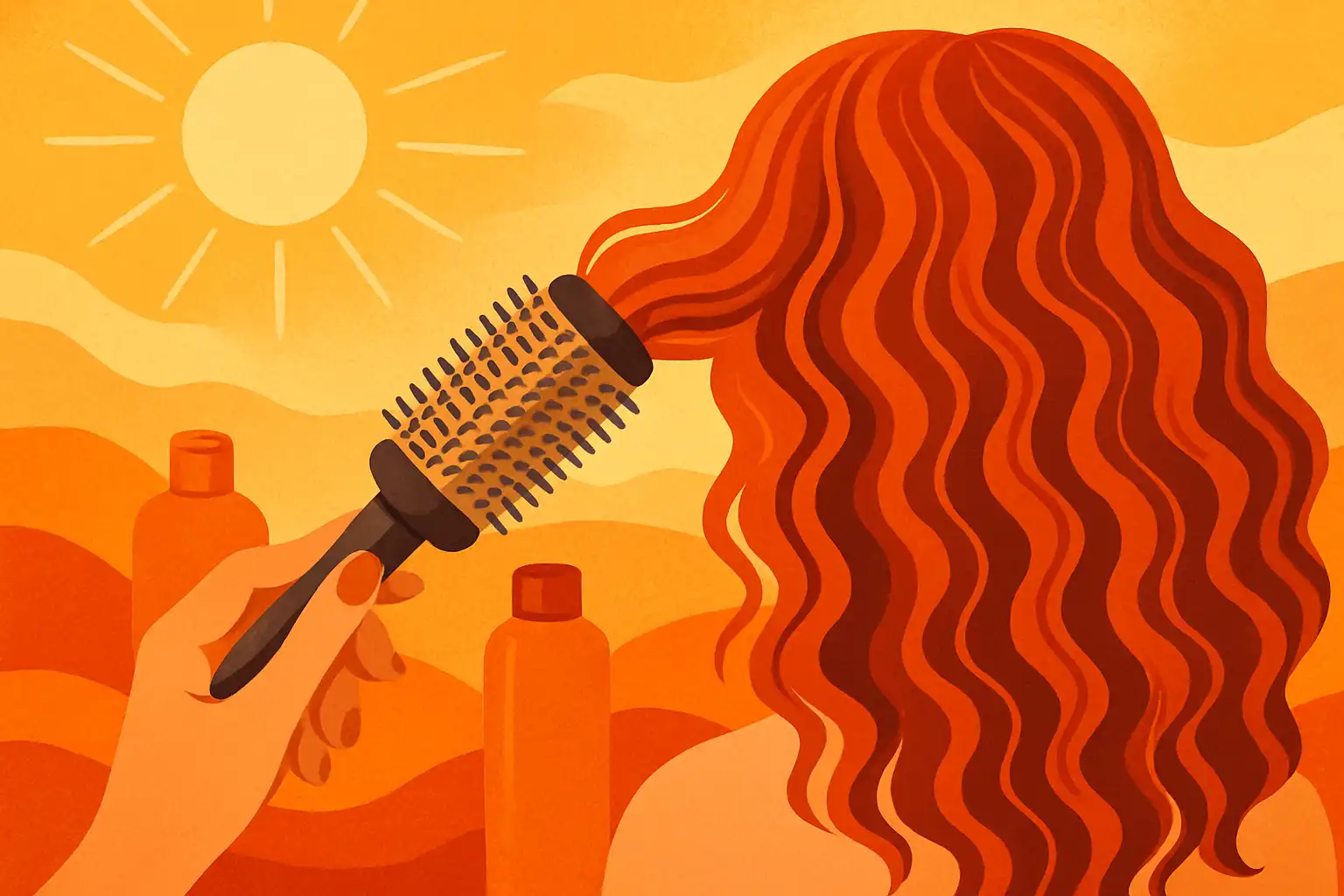 Kleurbehoud in de zomer: zo bescherm je geverfd haar met je krulborstel routine