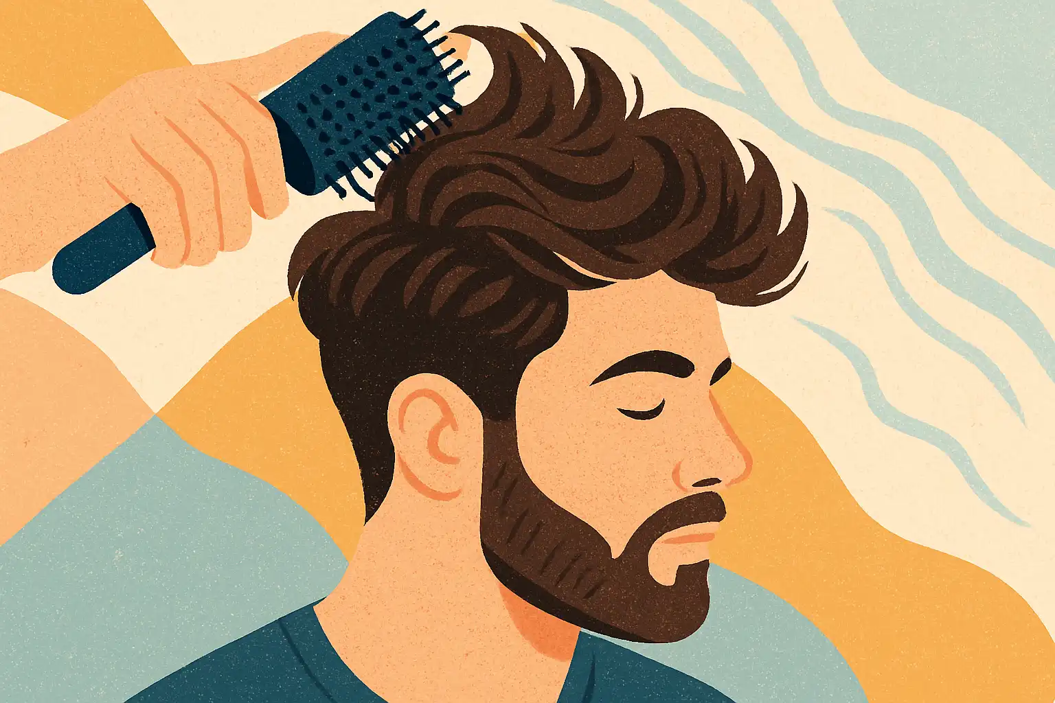 Krulborstel voor mannen: zo creëer je volume en textuur zonder gedoe