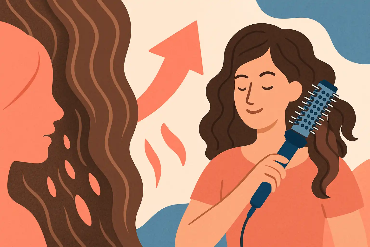 Postpartum volume boost: zo pak je haaruitval na de bevalling aan met een krulborstel