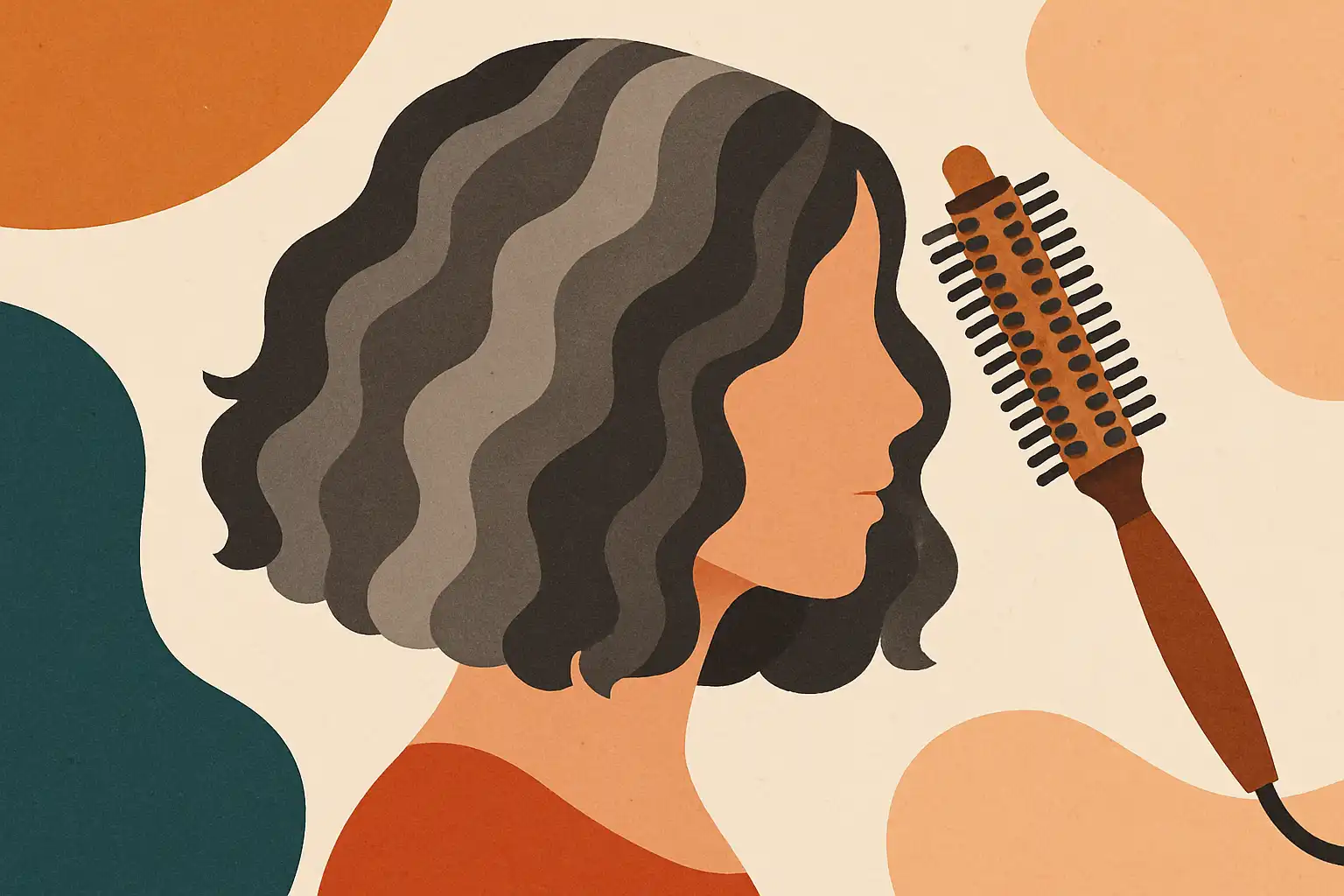 Zo camoufleer je grijs haar en uitgroei met je krulborstel zonder kleurproducten