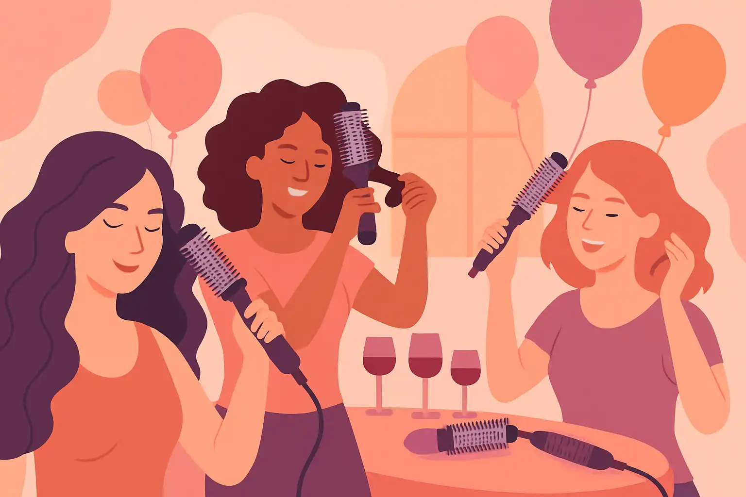 Zo organiseer je de perfecte krulborstel-stylingparty met vriendinnen