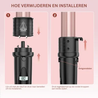 ZRSS® Krultang 5 in 1 - Stijltang met Opzetstukken - Multistyler - 150-230 °C