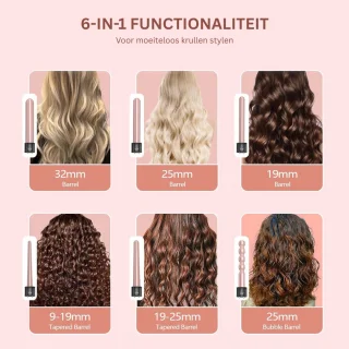 ZRSS® Krultang 5 in 1 - Stijltang met Opzetstukken - Multistyler - 150-230 °C