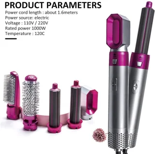 Hot Air Styler Set - Wit - Multistyler - Krultang - Föhn - 5 in 1 styler - warme luchtborstel - Kort en langhaar