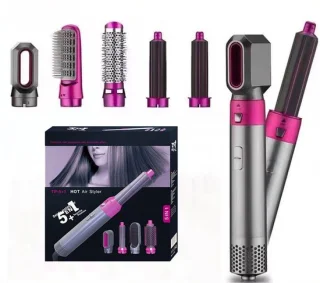 Hot Air Styler Set - Wit - Multistyler - Krultang - Föhn - 5 in 1 styler - warme luchtborstel - Kort en langhaar