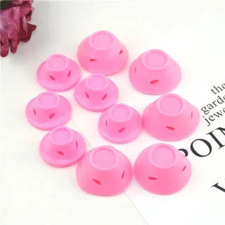 40 stuks magische krulnagels, draagbare krultangen, grote en kleine magische krullen, krullen zonder het haar te beschadigen, Geschikt voor alle haartypen (roze)