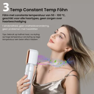 6 in 1 föhnborstel, föhnborstel, ionische föhn, multi-haarstyler voor snel drogen, stylen, krullen, stijlen en volume geven, haarkrultang, stijltang, autowrap airstyler