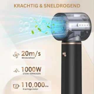 Fohnborstel - Krulborstel - Krultang 5 in 1 - Zwart