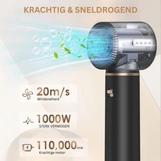 Fohnborstel - Krulborstel - Krultang 5 in 1 - Zwart