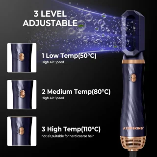 1000 W ionen haardroger- 6-in-1 haarstyler föhn airstyler thermische borstel-curling borstel