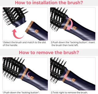 1000 W ionen haardroger- 6-in-1 haarstyler föhn airstyler thermische borstel-curling borstel