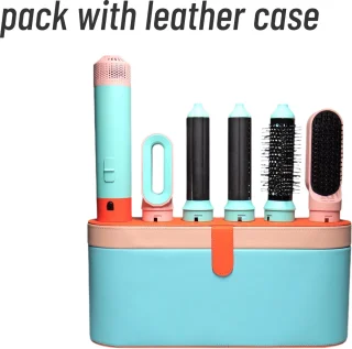 5 in 1 Hairstyler - Airstyler - Airwrap - Multistyler Fohnborstel - Stijlborstel - Haardroger met borstel - Automatische Krultang - Inclusief Leren Opbergdoos