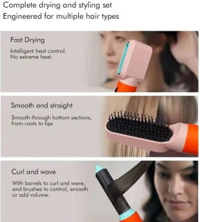 5 in 1 Hairstyler - Airstyler - Airwrap - Multistyler Fohnborstel - Stijlborstel - Haardroger met borstel - Automatische Krultang - Inclusief Leren Opbergdoos