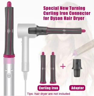 30 mm krultang en adapter Geschikt voor Dyson Supersonic föhn, Dyson Geschikt voor Airwrap Styler, verandert de föhn in een krultang, 2 krultangen