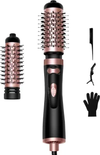 Luxe Ronde Volumeborstel Opzetstuk - Multistyler - Haarstyler föhn - Diffuser voor Krullen - Zwart