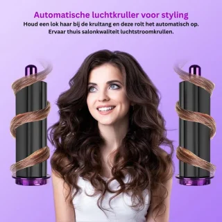 DailySupplies® Fohnborstel - Krulborstel - Krultang 5 in 1 - Grijs en Paars