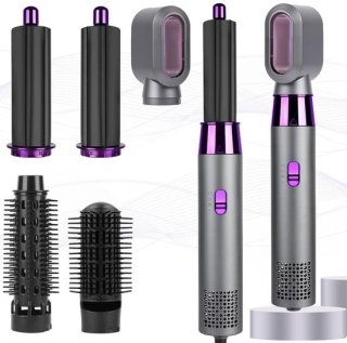 DailySupplies® Fohnborstel - Krulborstel - Krultang 5 in 1 - Grijs en Paars review