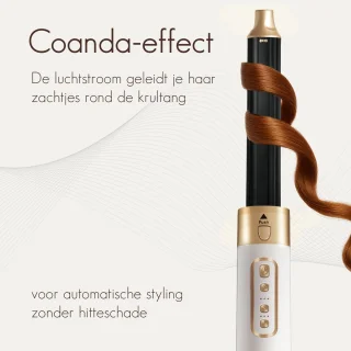 WAJD Airstyler 6-in-1 – Föhn & Multistyler met Auto-Wrap Curlers, Diffuser & Opbergetas – Geen Hitteschade