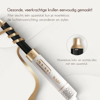 WAJD Airstyler 6-in-1 – Föhn & Multistyler met Auto-Wrap Curlers, Diffuser & Opbergetas – Geen Hitteschade
