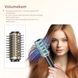 Fohn met Diffuser - Haardroger Krullen - Haarfohn - Fohnborstel - Geel