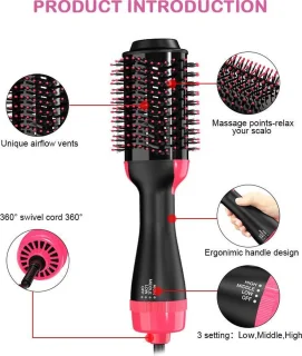 Föhnborstel 3-in-1 - Magic Brush - Drogen en Stylen - Keramische Krulborstel