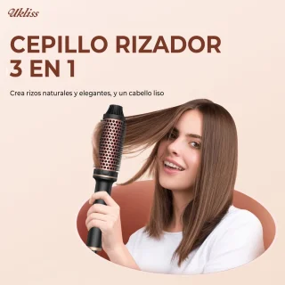 Heat brush 3 in 1 - Ceramic Curling Brush - Keramische Warmteborstel - Krulborstel / Stijlborstel - Incl. Handschoen/Zwart