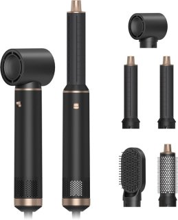 UKLISS 5-in-1 Airstyler - Multistyler - Stijltang & Krultang in één – Krulborstel met 5 Opzetstukken – Fohnborstel - Föhn met 3 Warmtestanden tot 100ºC– Nieuwste 2025 Model – Incl. Haarclips & Handschoen review