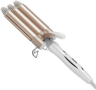 krultangen met 3 temperatuurregelbare staven, gegolfd ijzer, snelle opwarming, grote golven Geschikt voor lang/kort haar, haarstylingtool 22 mm