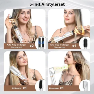 Fohnborstel - Krulborstel - Krultang 5 in 1 -