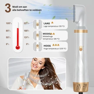 Fohnborstel - Krulborstel - Krultang 5 in 1 -