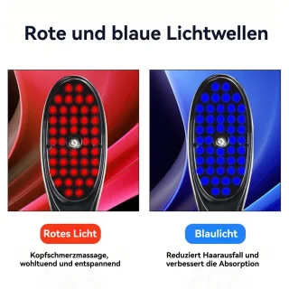 CHIWIN Hoofdmassager Elektrisch – Hoofdhuidmassage Borstel met 46 Massagepunten – 3 Trilmodes en Rood/Blauw Licht – Draagbaar USB Oplaadbaar – Voor Haarverzorging en Ontspanning