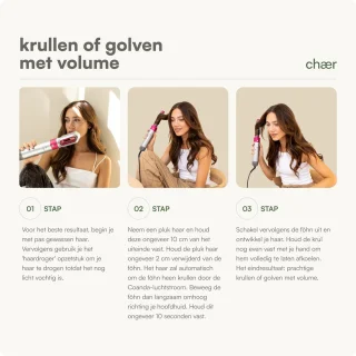 chaer Multistyler - Föhn en Multistyler met 5 Opzetstukken - Airstyler, Föhn, Volume- en Stijlborstel
