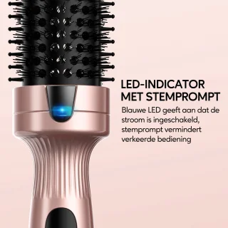 Terviiix 38 mm thermische borstel Creëer losse en volumekrullen & Warmteborstel, keramische toermalijn hete borstel, digitaal display 5 temperaturen krultang, dubbele spanning krulborstel