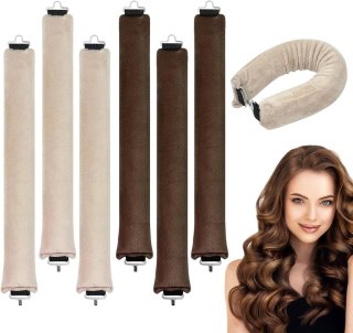 De stuks Super No Heat Krullende Nagels, Zachte Fluwelen Nacht Blow Out Krullen, Flexibele Wanden Geschikt voor het Slapen, No Heat Krullende Nagels met Haken Geschikt voor Alle Haartypen - 29cm in één oogopslag