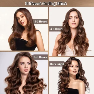 stuks Super No Heat Krullende Nagels, Zachte Fluwelen Nacht Blow Out Krullen, Flexibele Wanden Geschikt voor het Slapen, No Heat Krullende Nagels met Haken Geschikt voor Alle Haartypen - 29cm
