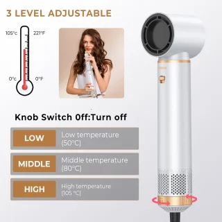 5 in 1 Airstyler-Föhnborstel & Krulborstel - Krultang 5 in 1 Multistyler - Hairwrap - Haarstyler-Heteluchtborstel-Inclusief leren opbergcase