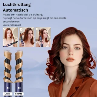 Luxe Ronde Volumeborstel Opzetstuk - Multistyler - Haarstyler föhn - Diffuser voor Krullen - Grijs