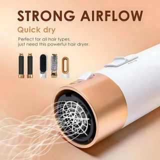 XANAA® - 5 in 1 Multistyler Airstyler Wit - Föhnborstel - 2025 Editie - Heteluchtborstel & Krulborstel & Fohnborstel - Professionele Hairwrap tot 110°C - 65.000 RPM - 5 in 1 multi styler