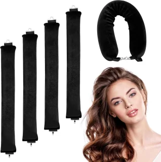 Super hitteloze krullende nagels, 4-pack, geen hitte, Geschikt voor het slapengaan, föhnen 's nachts