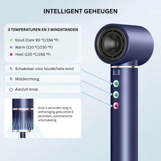 DailySupplies® Fohnborstel - Krulborstel - Krultang 5 in 1 - Blauw